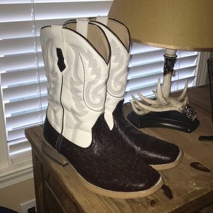 Roper Ostrich Print Boots